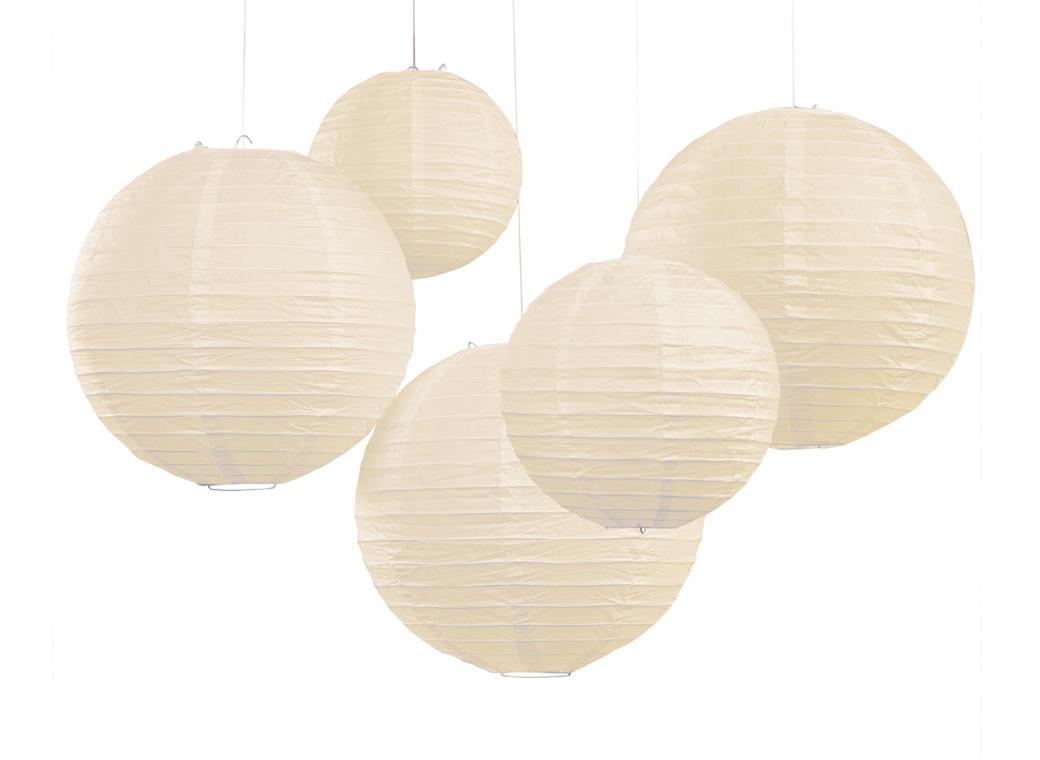 Ivory Paper Lanterns 5pk