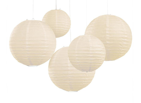 Ivory Paper Lanterns 5pk