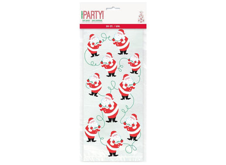 Jolly Santa Cello Treat Bags 20pk