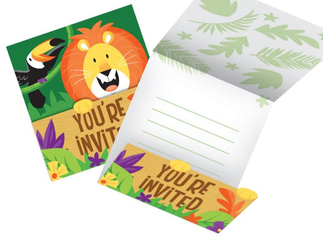 Jungle Safari Invitations 8pk