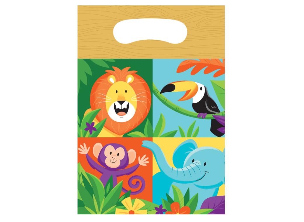 Jungle Safari Loot Bags 8pk