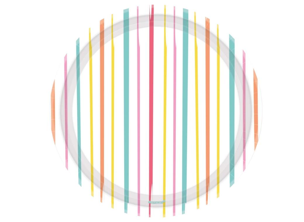 Just Chillin Striped Plates 8pk