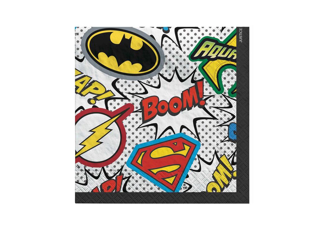 Justice League Beverage Napkins 16pk