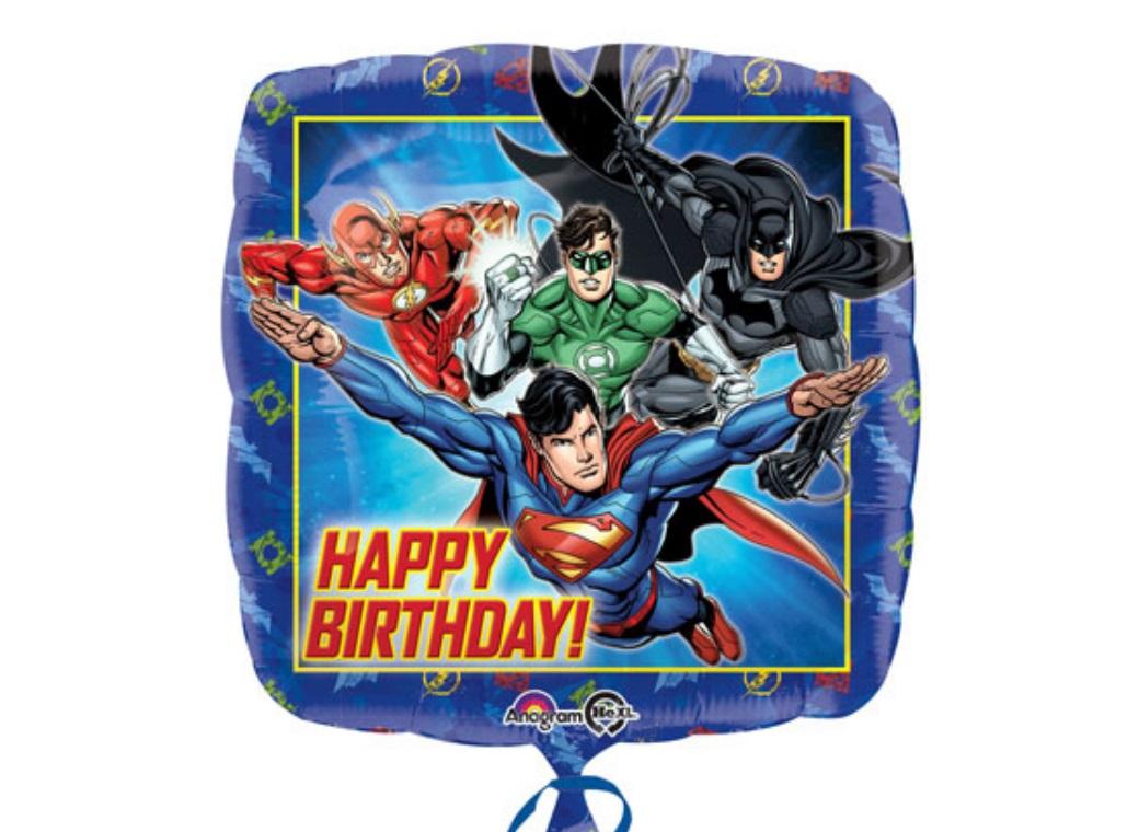 Justice League Foil Balloon - Happy Birthday