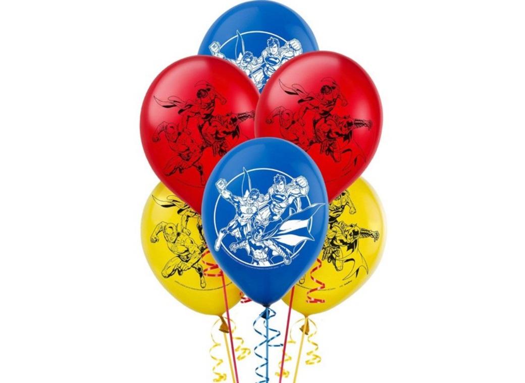 Justice League Balloons 6pk