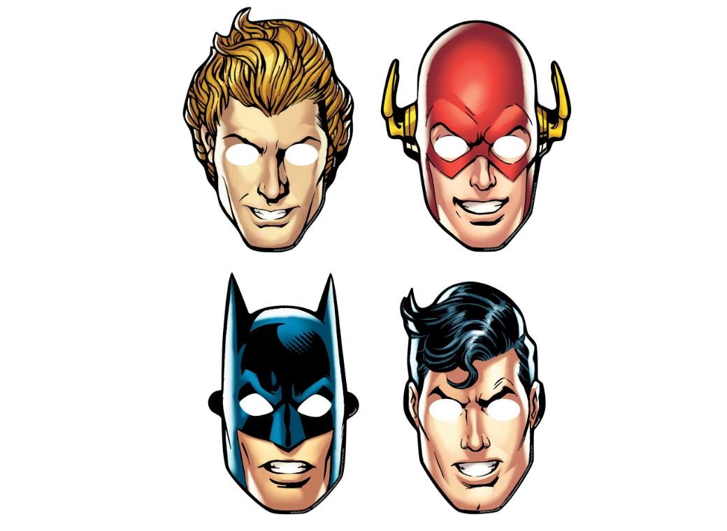 Justice League Party Masks 8pk