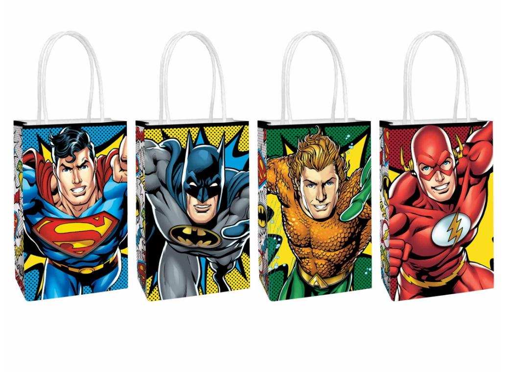 Justice League Paper Treat Bags 8pk