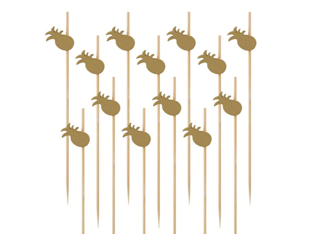 Key West Pineapple Wooden Picks 24pk