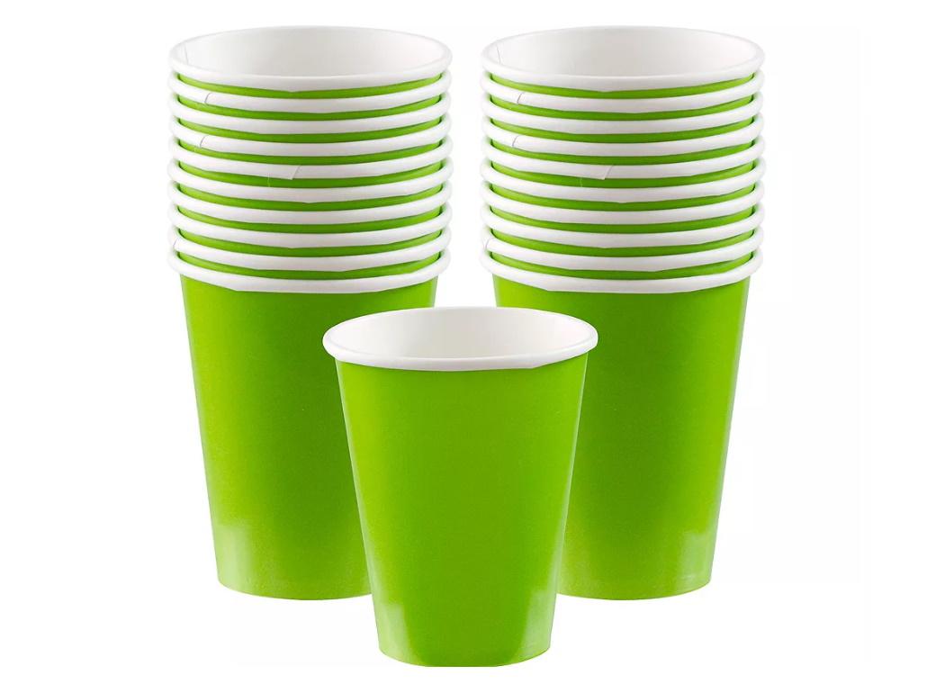 Paper Cups 20pk - Kiwi Green