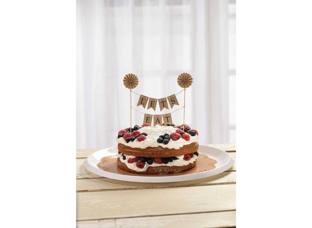 Kraft Table Banner Cake Topper