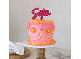 Sixteen Layered Cake Topper - Hot Pink / Pink