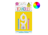 LED Flashing Number Candle - 9