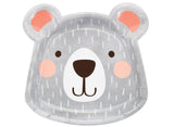 Lil Bear Shaped Plates 8pk