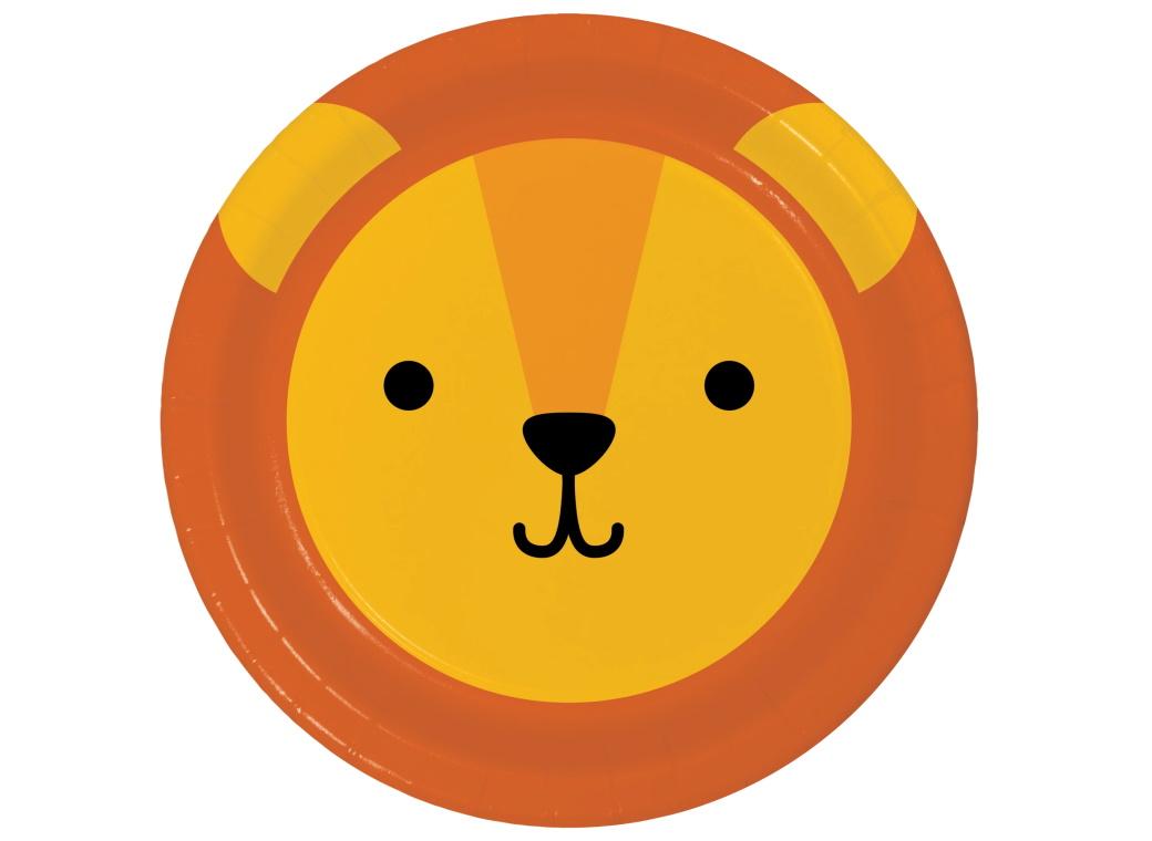 Animal Faces Lion Dinner Plates 8pk