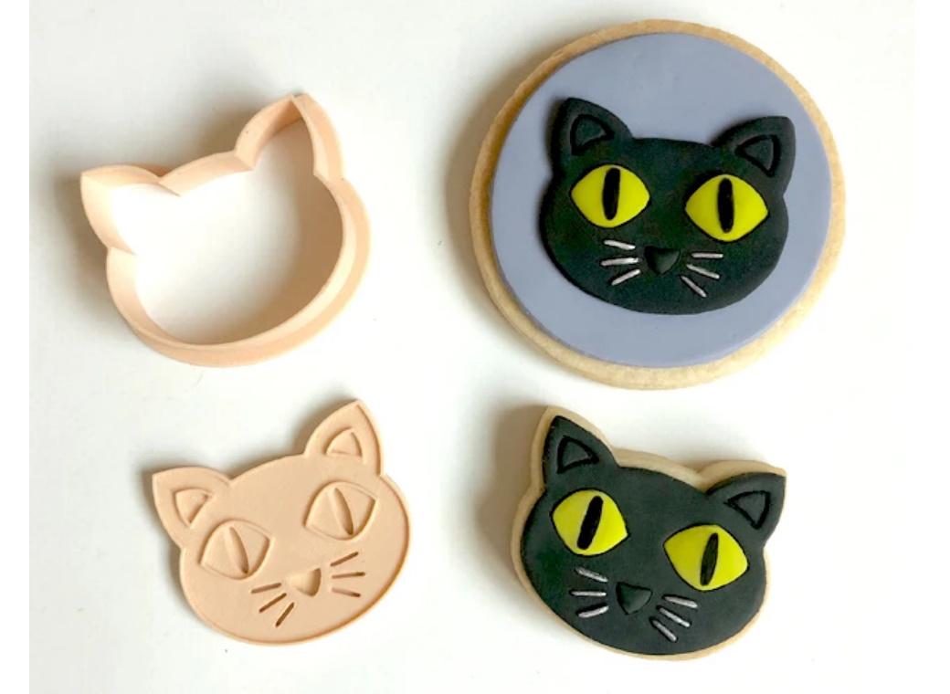 Little Biskut Black Cat Stamp & Cutter Set