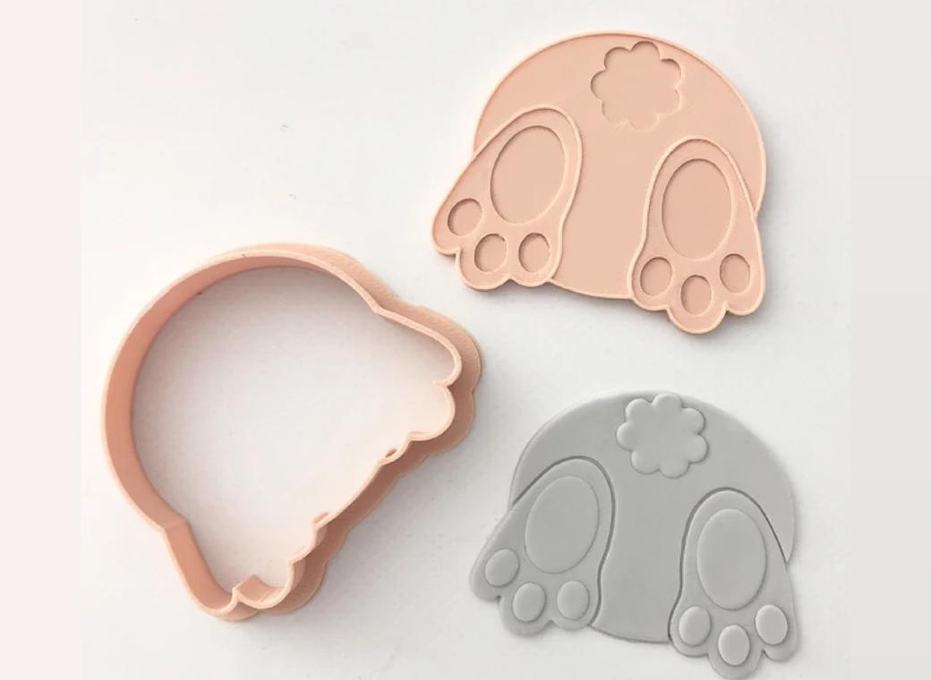 Little Biskut Bunny Bum Cutter & Embosser Set