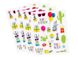 Llama Birthday Sticker Sheets 4pk