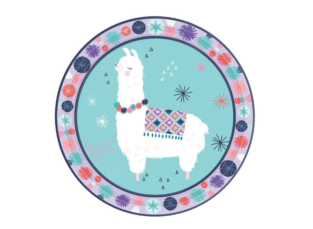 Llama Fun Lunch Plates 8pk