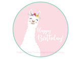 Edible Icing Image - Llama Round