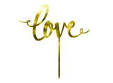 Love Gold Cake Topper