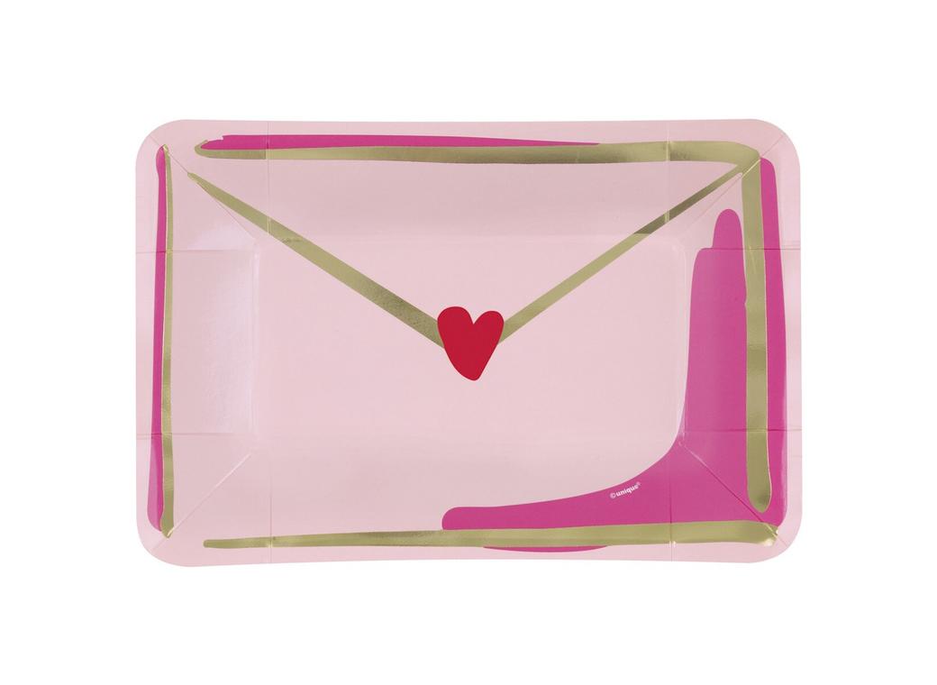 Valentine's Day Envelope Plates 8pk