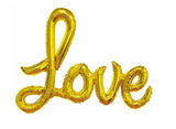 Love Script Foil Balloon - Gold