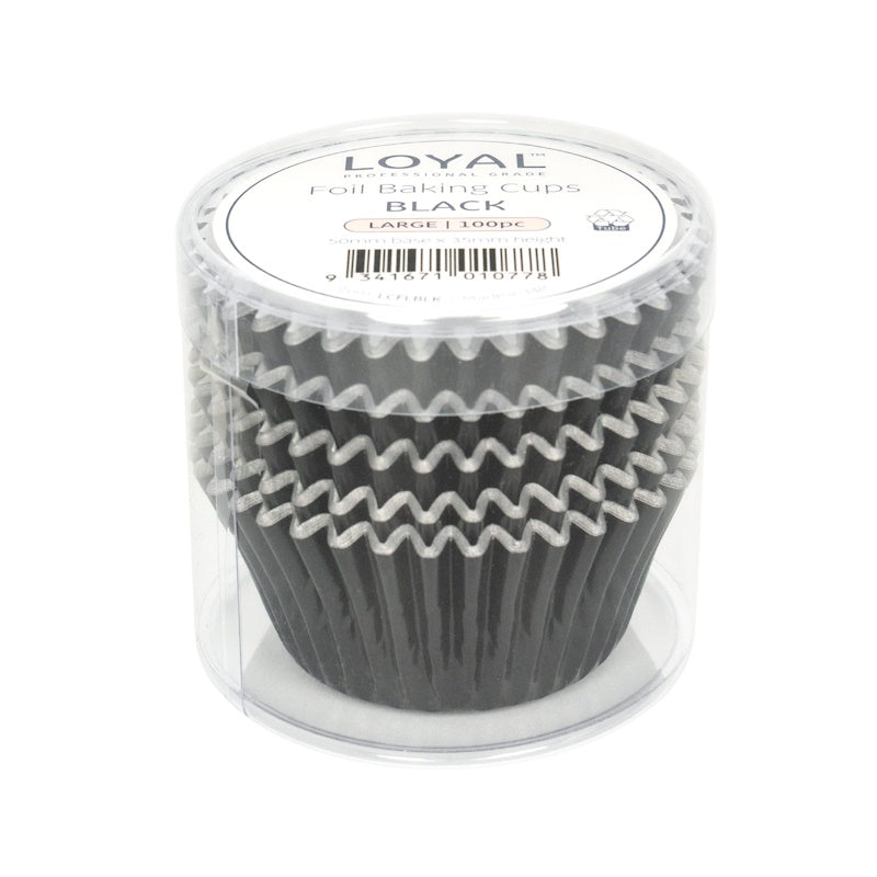 LOYAL Foil Baking Cup 100pk - Black Large