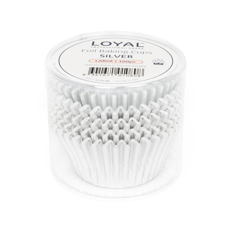 LOYAL Foil Baking Cup 100pk - Silver Large