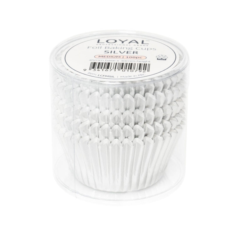 LOYAL Foil Baking Cup 100pk - Silver Medium