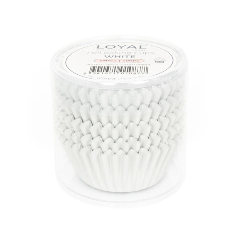 LOYAL Foil Baking Cup 100pk - White Small