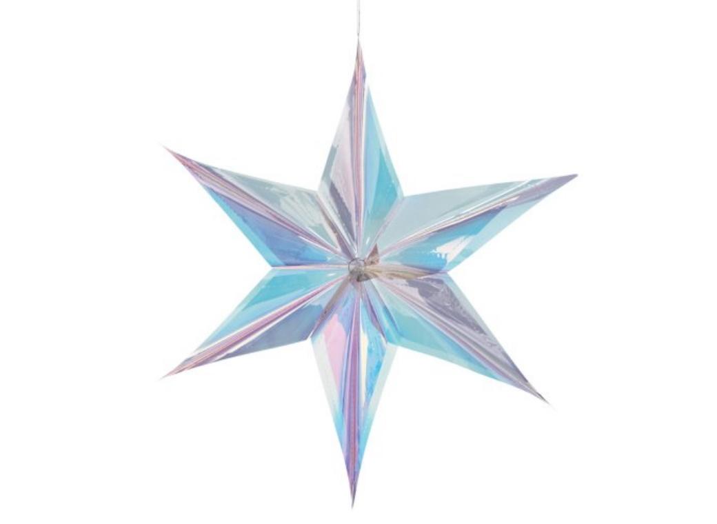 Luminous Iridescent Hanging Star