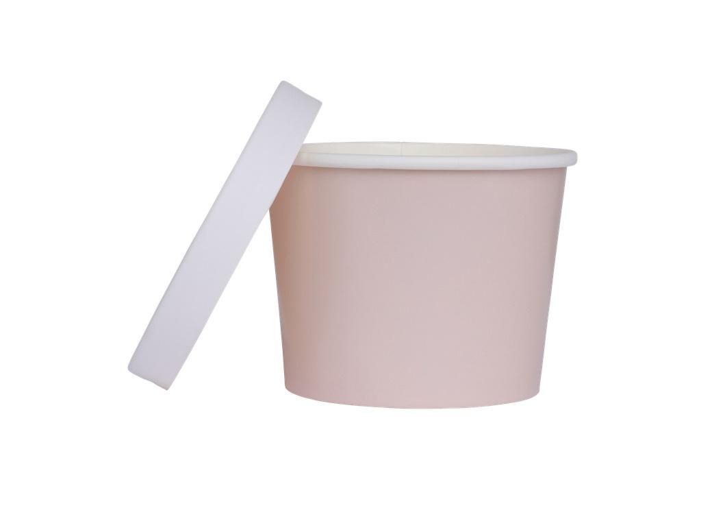 Luxe Paper Tub with Lid 5pk - White Sand