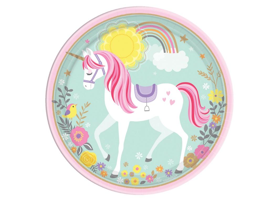 Magical Unicorn Dinner Plates 8pk