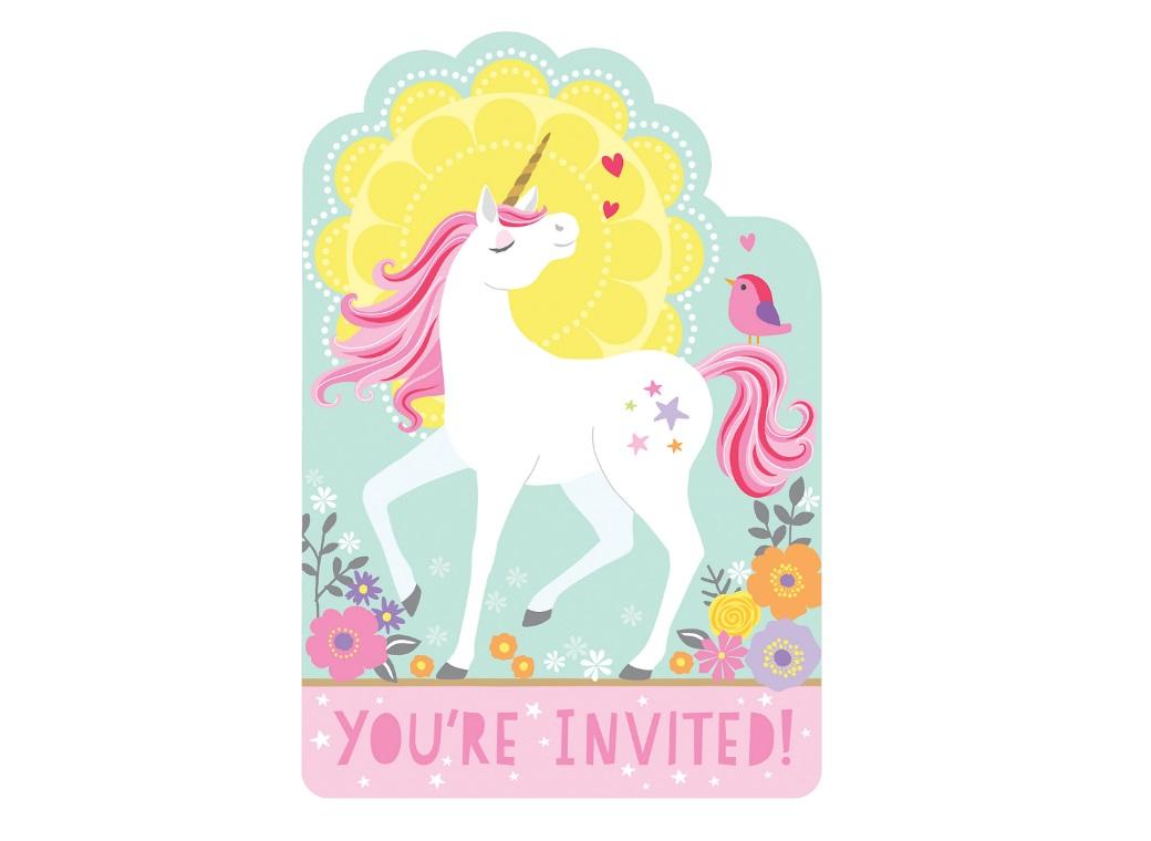 Magical Unicorn Invitations 8pk