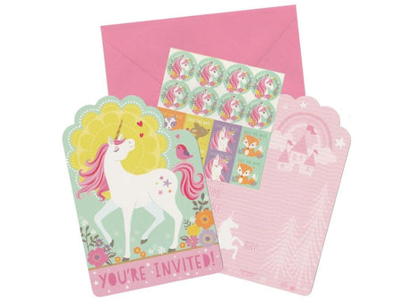 Magical Unicorn Invitations 8pk