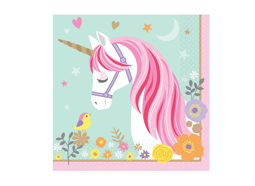 Magical Unicorn Lunch Napkins 16pk