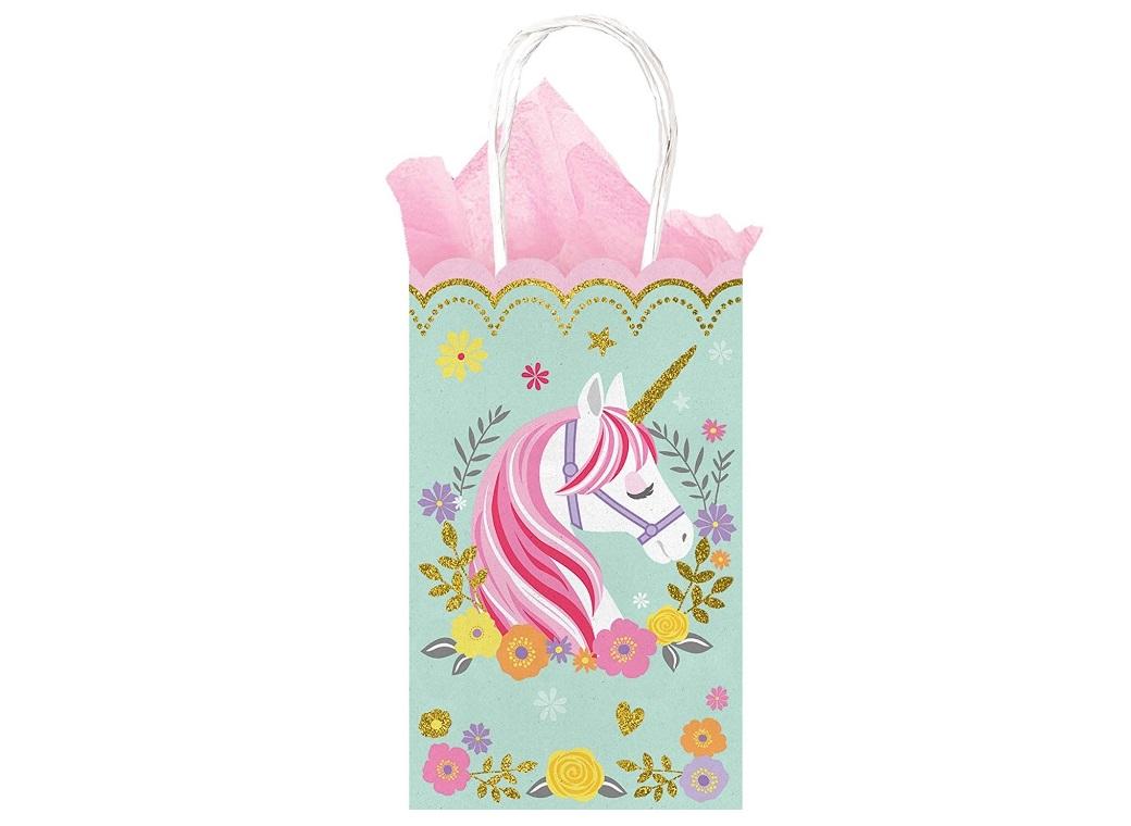 Magical Unicorn Glittered Treat Bags 10pk