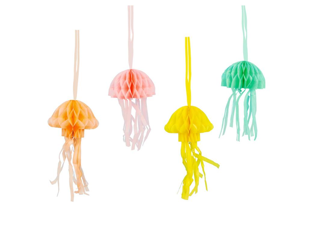 Make Waves Jellyfish Honeycomb Decorations 8pk