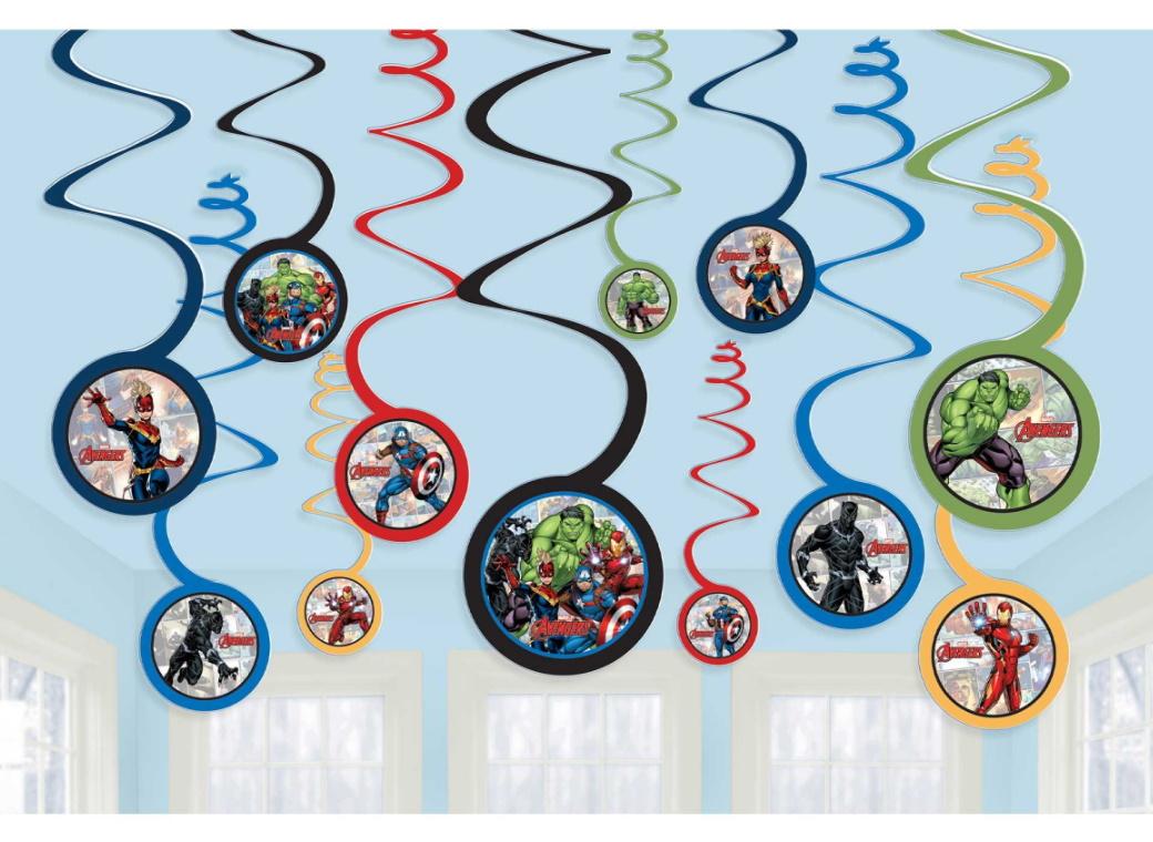 Avengers Hanging Spiral Decorations