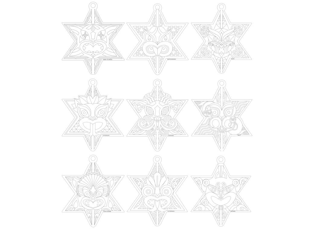 Matariki Colour-In Star Set