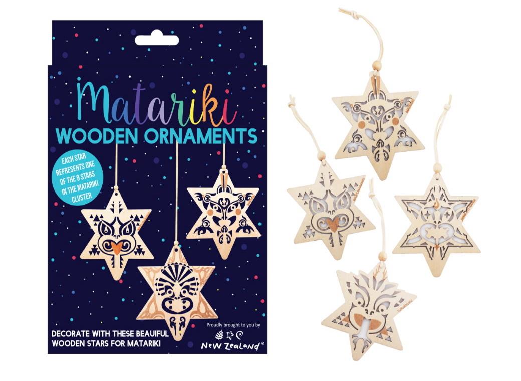 Matariki Wooden Ornaments 9pce Set