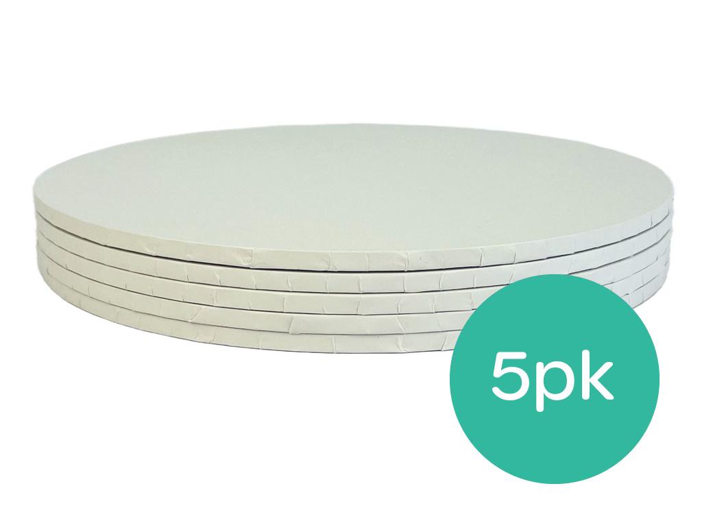 White 8" Cake Board 6mm - 5pk