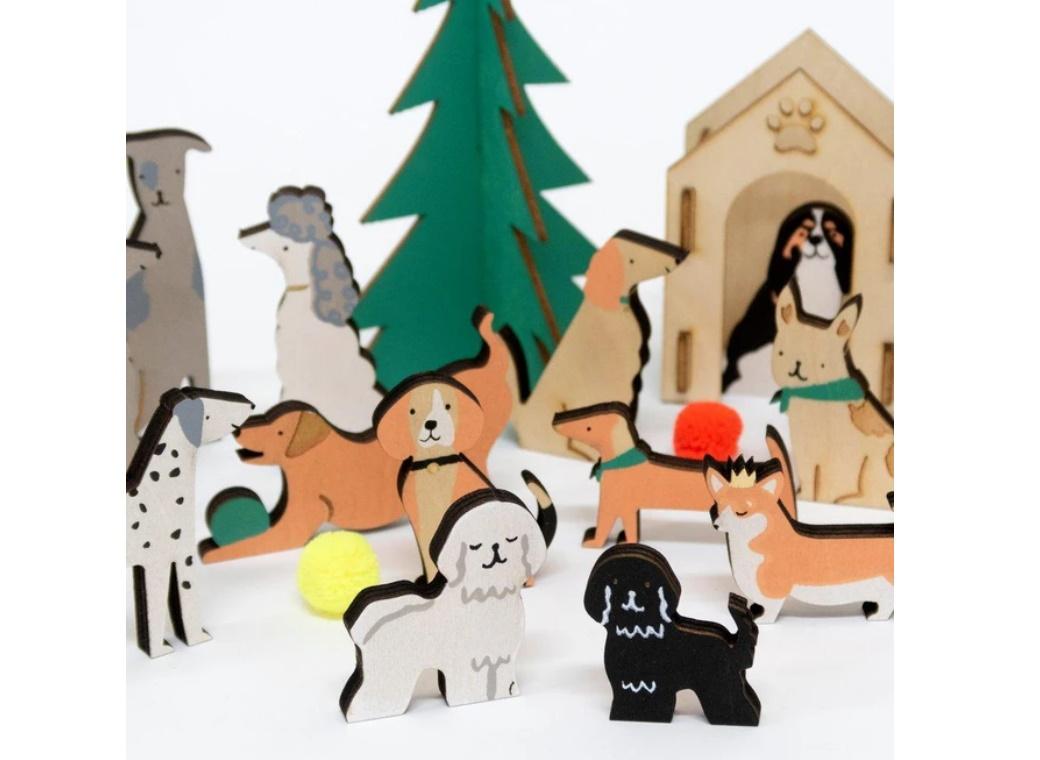 Meri Meri Dog Wooden Advent Calendar