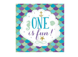 Mermaid Wishes One is Fun Lunch Napkins 16pk