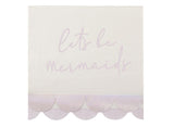 Mermaid Scalloped Napkins 16pk