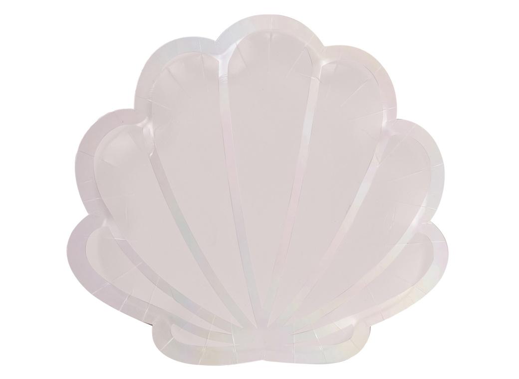 Mermaid Shell Plates 8pk