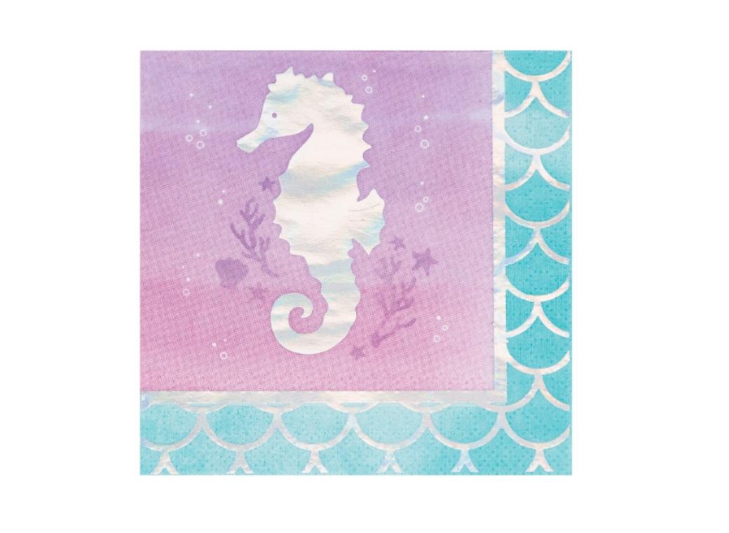 Mermaid Shine Beverage Napkins 16pk