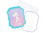 Mermaid Shine Invitations 8pk