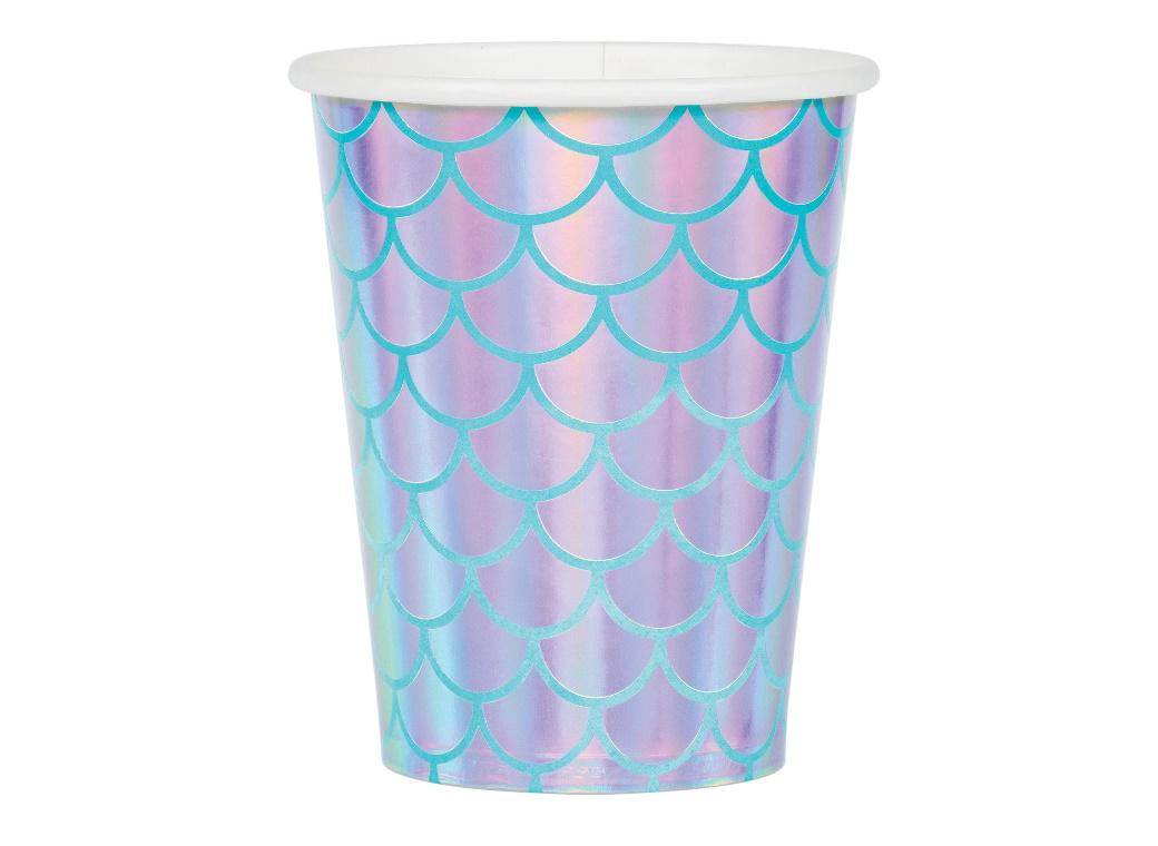 Mermaid Shine Iridescent Cups 8pk