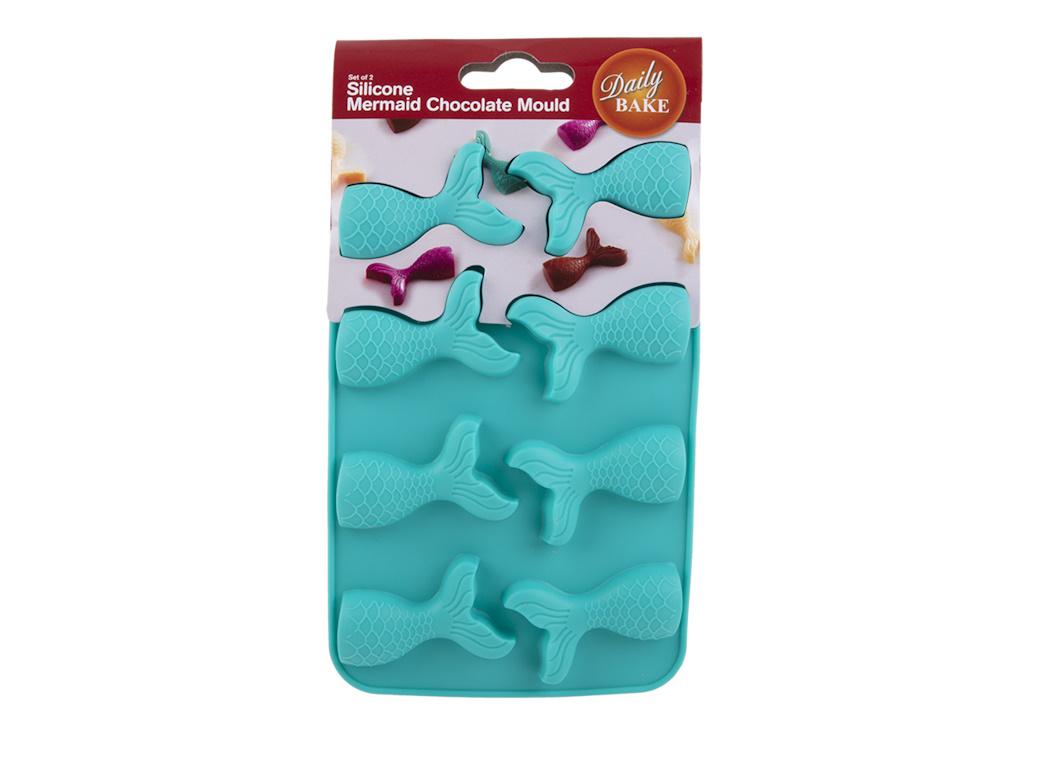 Mermaid Tail Silicone Chocolate Moulds 2pk